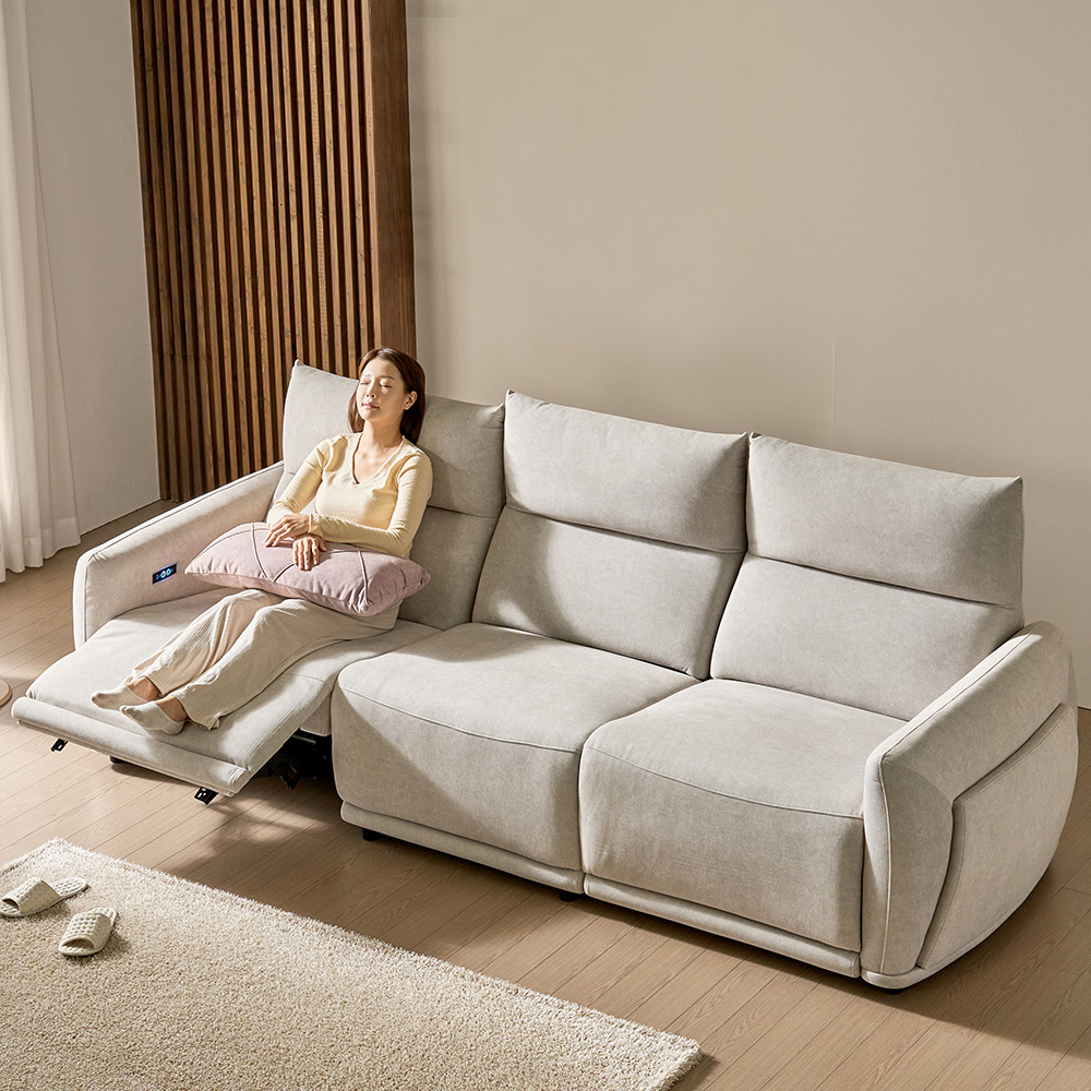 스코나 페널드 조야 아쿠아텍스 패브릭 제로월 4인 리클라이너 소파