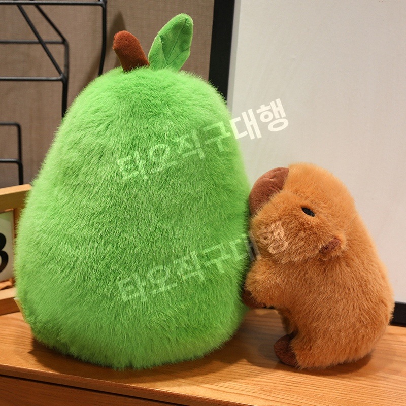 귀여운 카피바라 카피바라 인형 봉제 장난감 창의적인 아보카도 베개 여자아이 생일 선물 - 상세 이미지 3