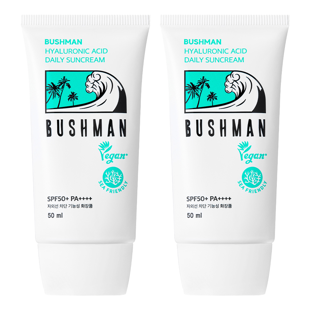 부쉬맨 히알루론산 데일리 선크림 SPF 50+ 50ml, 2개 - 메인 이미지