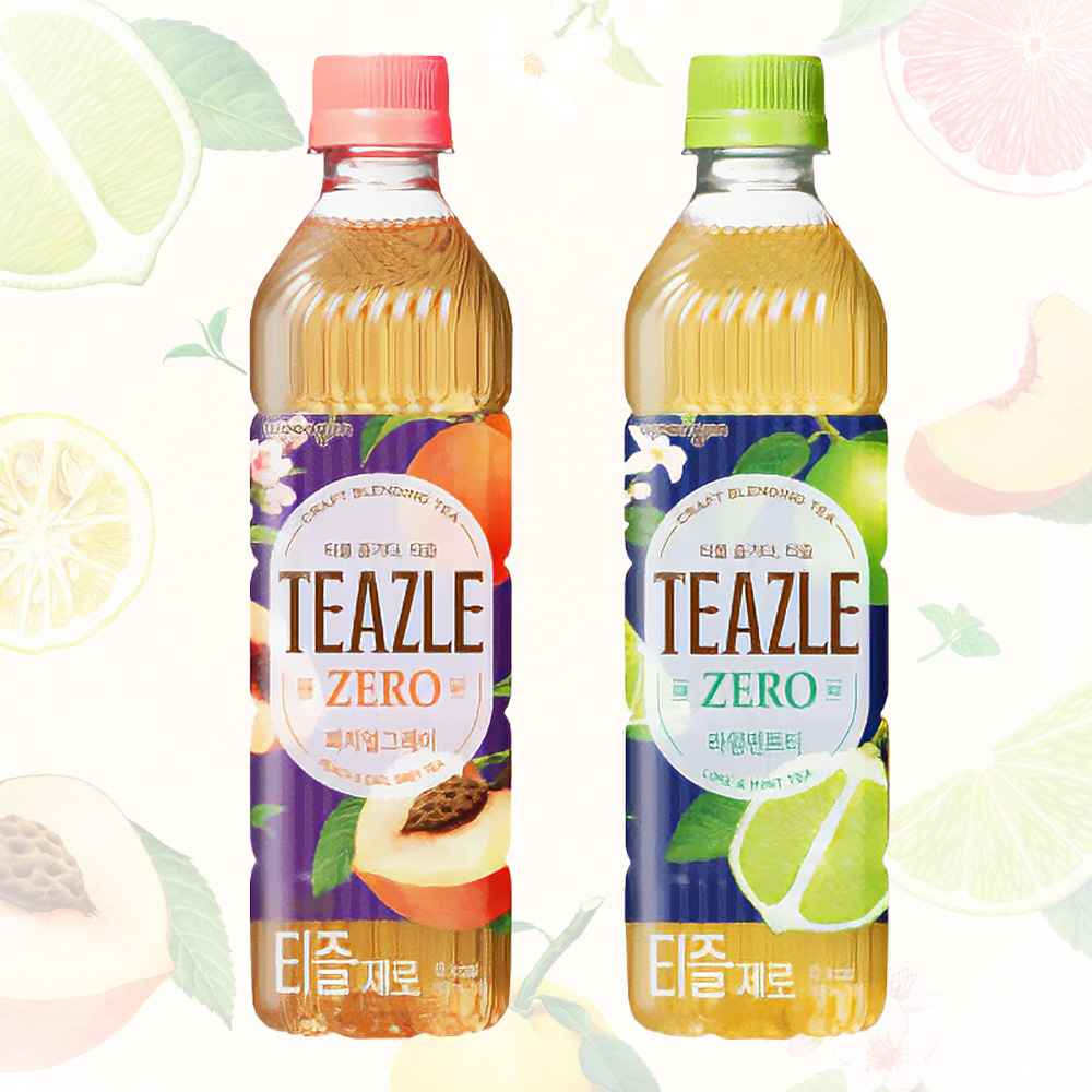 티즐제로 피치얼그레이 자몽블랙티 라임민트 유자그린 딸기얼그레이500ml 각4개씩 총20개 - 상세 이미지 4