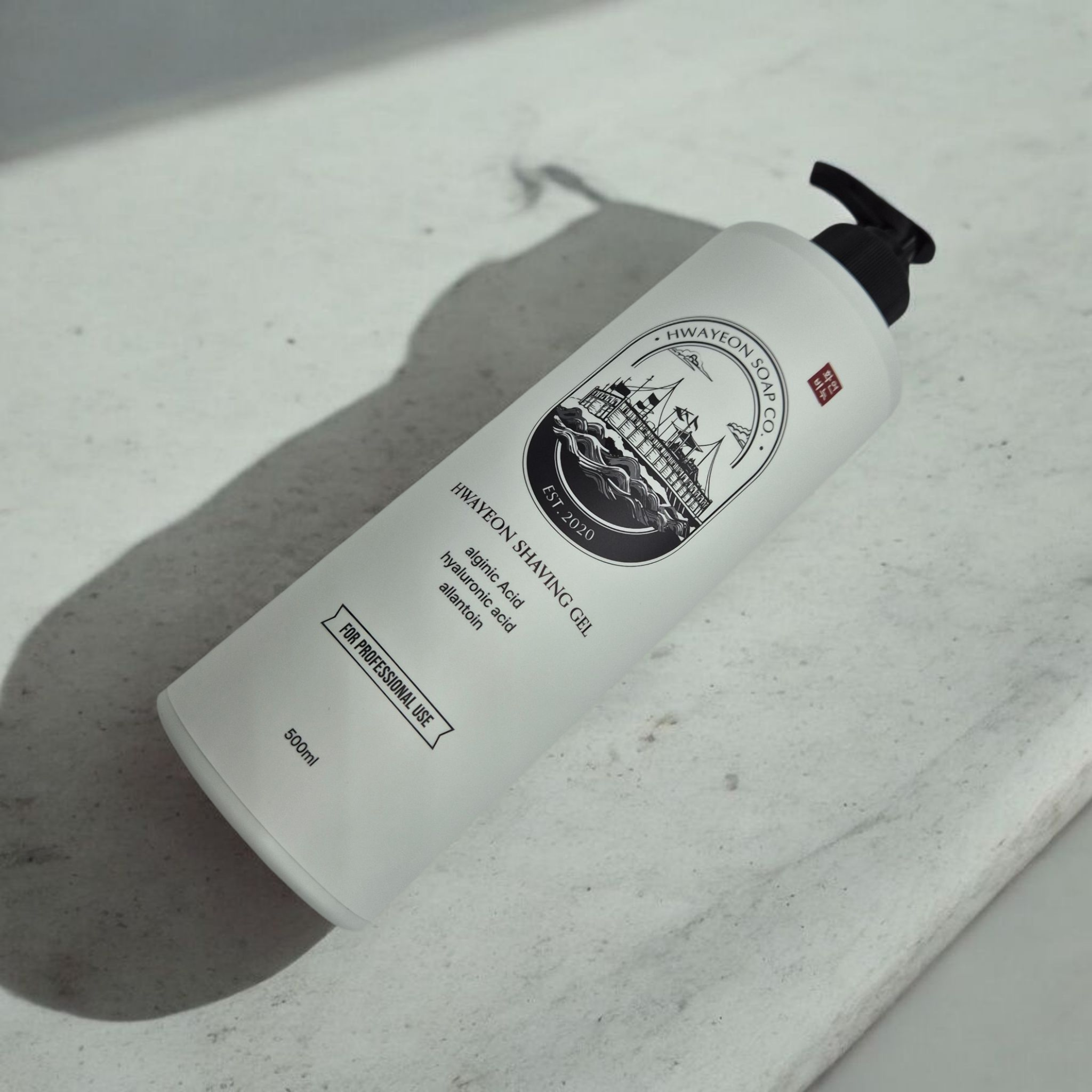 화연 셰이빙젤 미역 성분 알긴산 윤활 보습 무향 전문가용 500ml - 상품 이미지