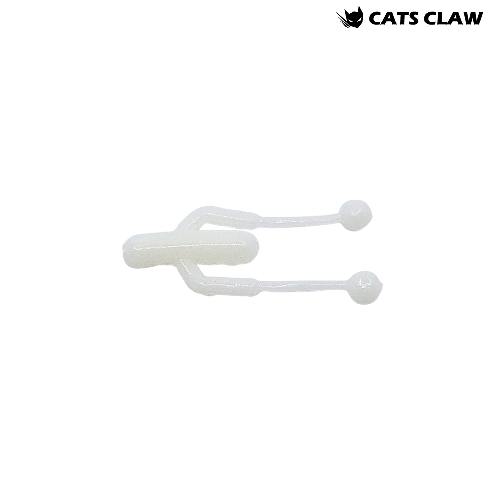 캣츠크로우 플랩 산천어 송어웜 1.8cm(0.7인치) 001 화이트 글로우 - 메인 이미지