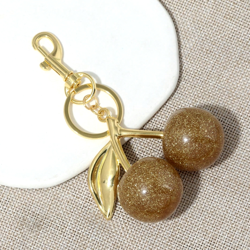 골드 체리 키링 백참 LA판타지 gold cherry bag charm - 상품 이미지