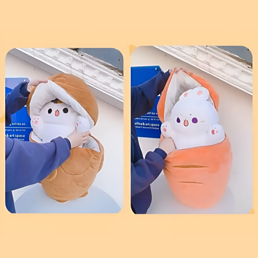 빌리네집 붕어빵고양이 인형 당근 토끼 쿠션 30cm - 상세 이미지 5