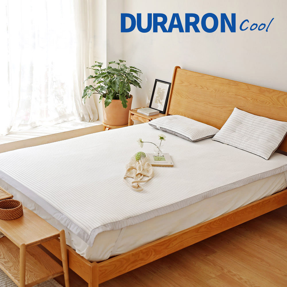 [원가이하/여름행사] 마롤로뜨 듀라론 냉감패드 슈퍼싱글 패드 쿠시노 쿨매트 여름 아기 침대 스트라이프 SS