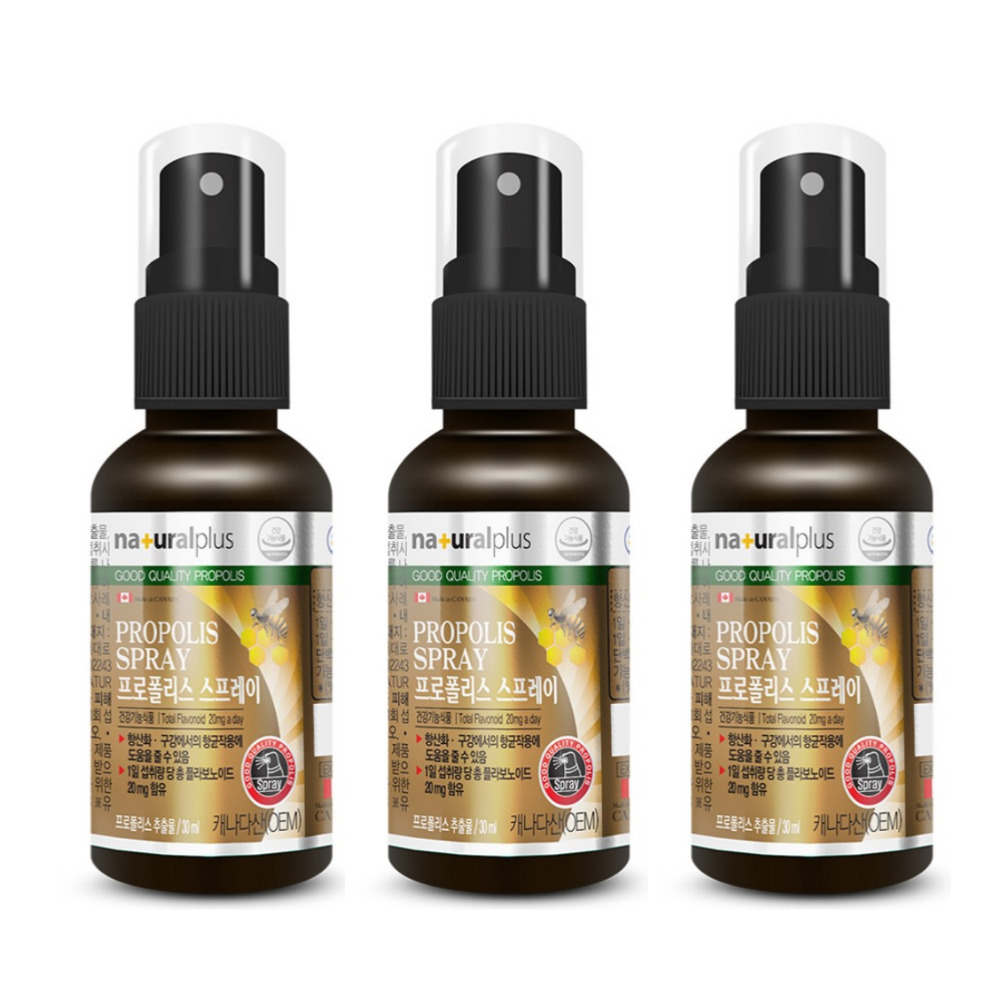 내츄럴플러스 프로폴리스 스프레이 면역력 덴티 원액 성대 몸에 굿데이 30ml, 3개 - 상품 이미지