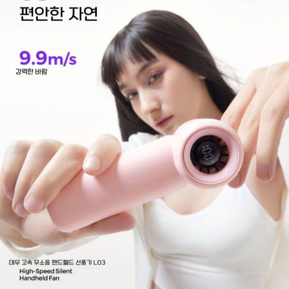 초소형 휴대용 선풍기 대용량 배터리 미니 터보 마카롱 파스텔 손풍기 - 상세 이미지 5