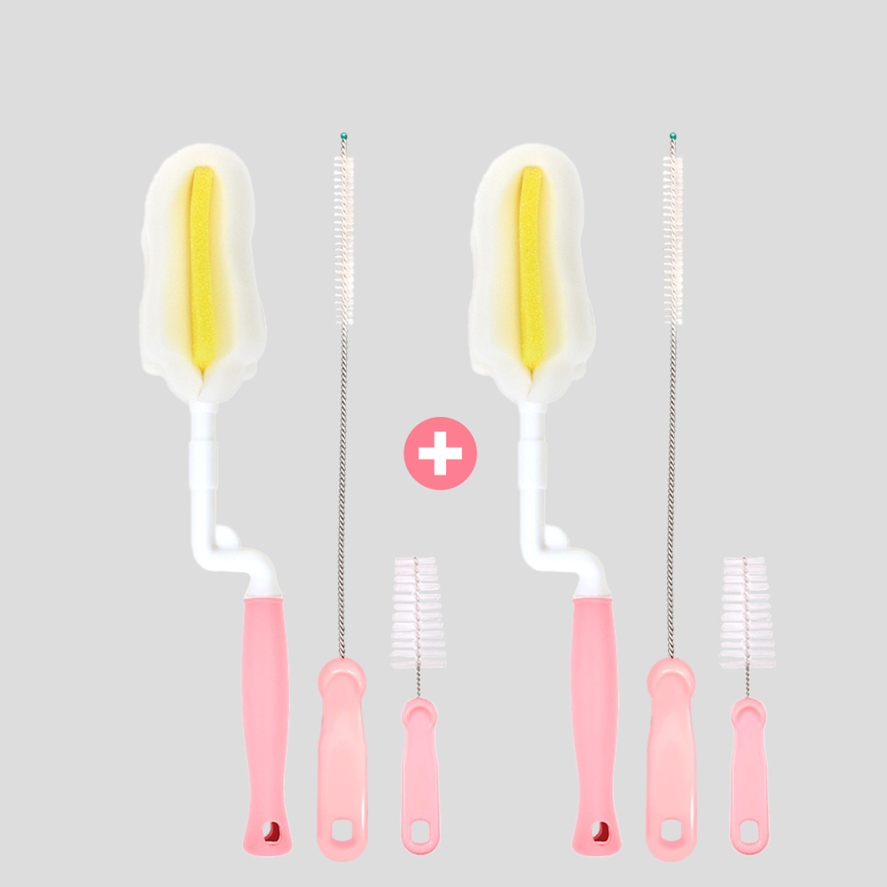 100%국내제조 (1+1) 하이비 다용도 텀블러전용 세척솔세트 콜드컵 보온보냉병 물병 빨대 - 상품 이미지