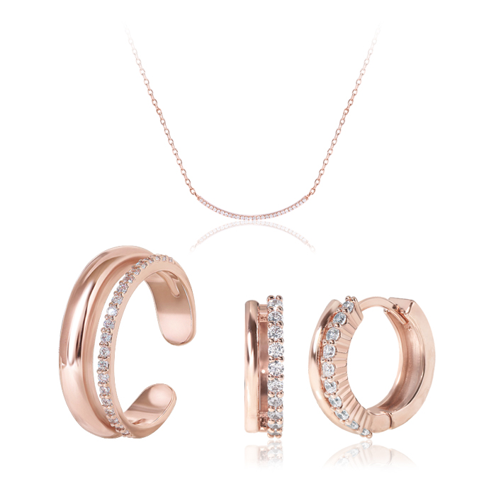 14k G.F 나네트 귀걸이/목걸이/반지 SET SET0467 - 메인 이미지
