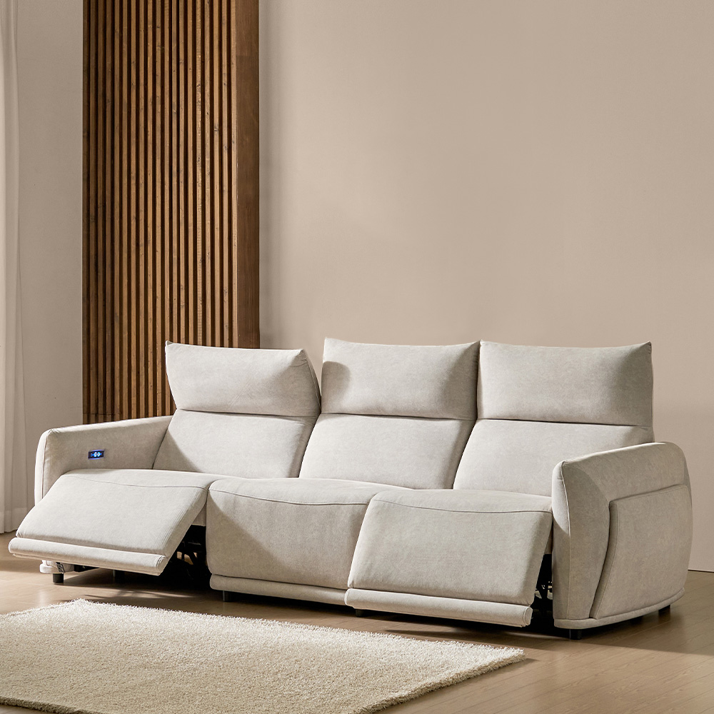 스코나 페널드 조야 아쿠아텍스 패브릭 제로월 4인 리클라이너 소파