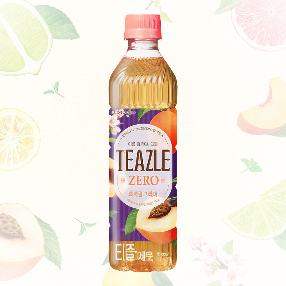 티즐제로 피치얼그레이 자몽블랙티 라임민트 유자그린 딸기얼그레이500ml 각4개씩 총20개 - 상세 이미지 5