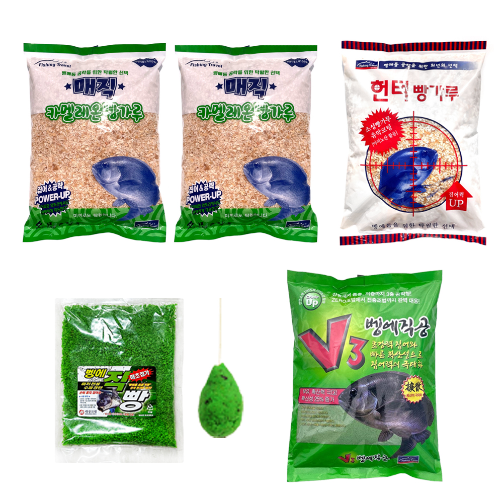 벵에돔 싹쓰리 필승조합 세트 2 밑밥 미끼 일체 헌터빵가루 매직카멜레온 벵에직공 벵에경단