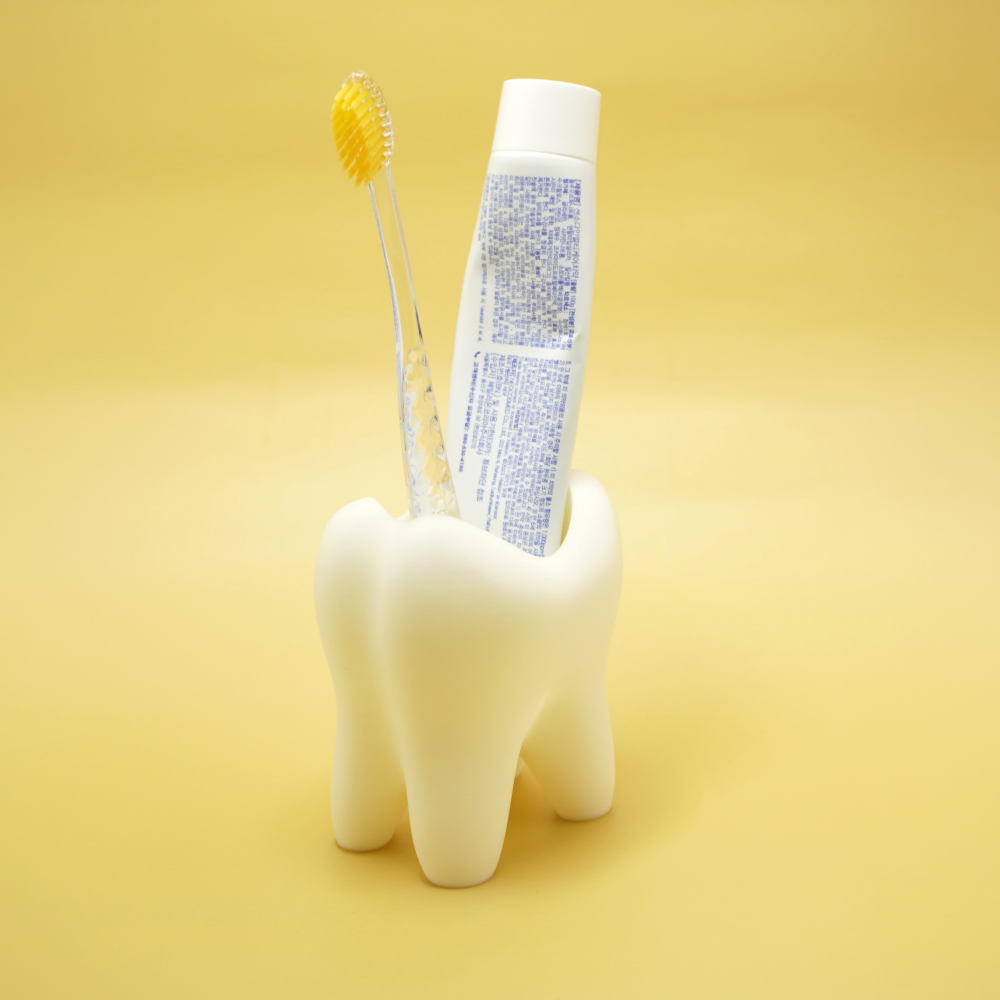 치아 모양 칫솔꽂이 치약 칫솔 통 걸이 거치대 정리대 홀더