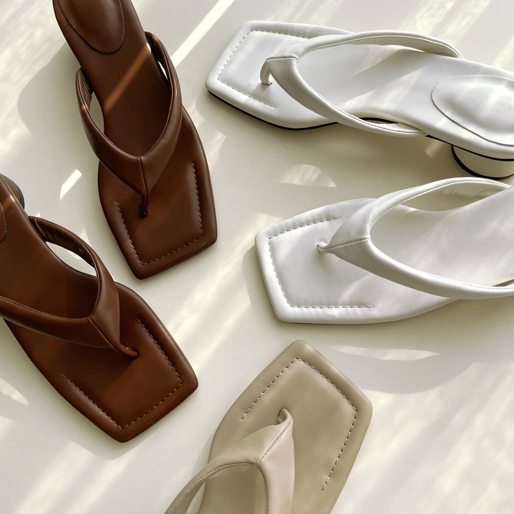 차이트 쪼리 뮬 슬리퍼