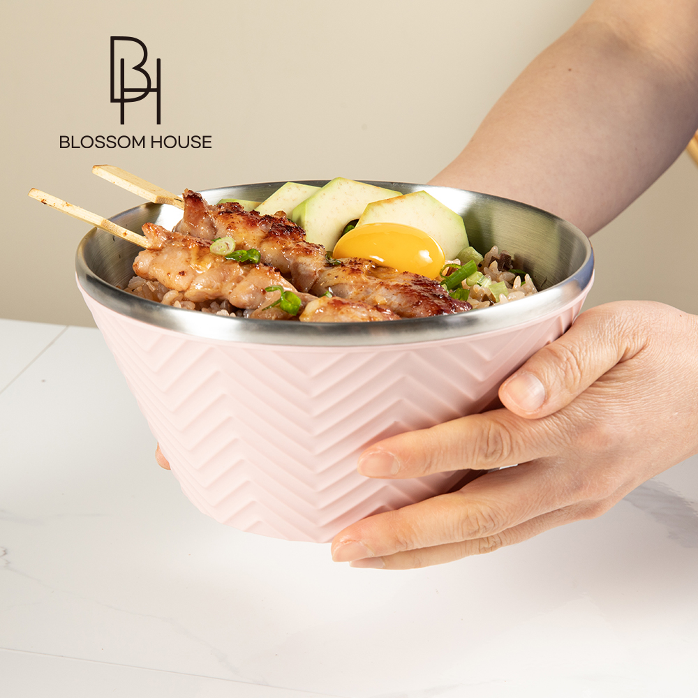 블라썸하우스 면기 냉면 라면 비빔밥 깊은 그릇 2P+젓가락 2벌 세트 - 상세 이미지 3
