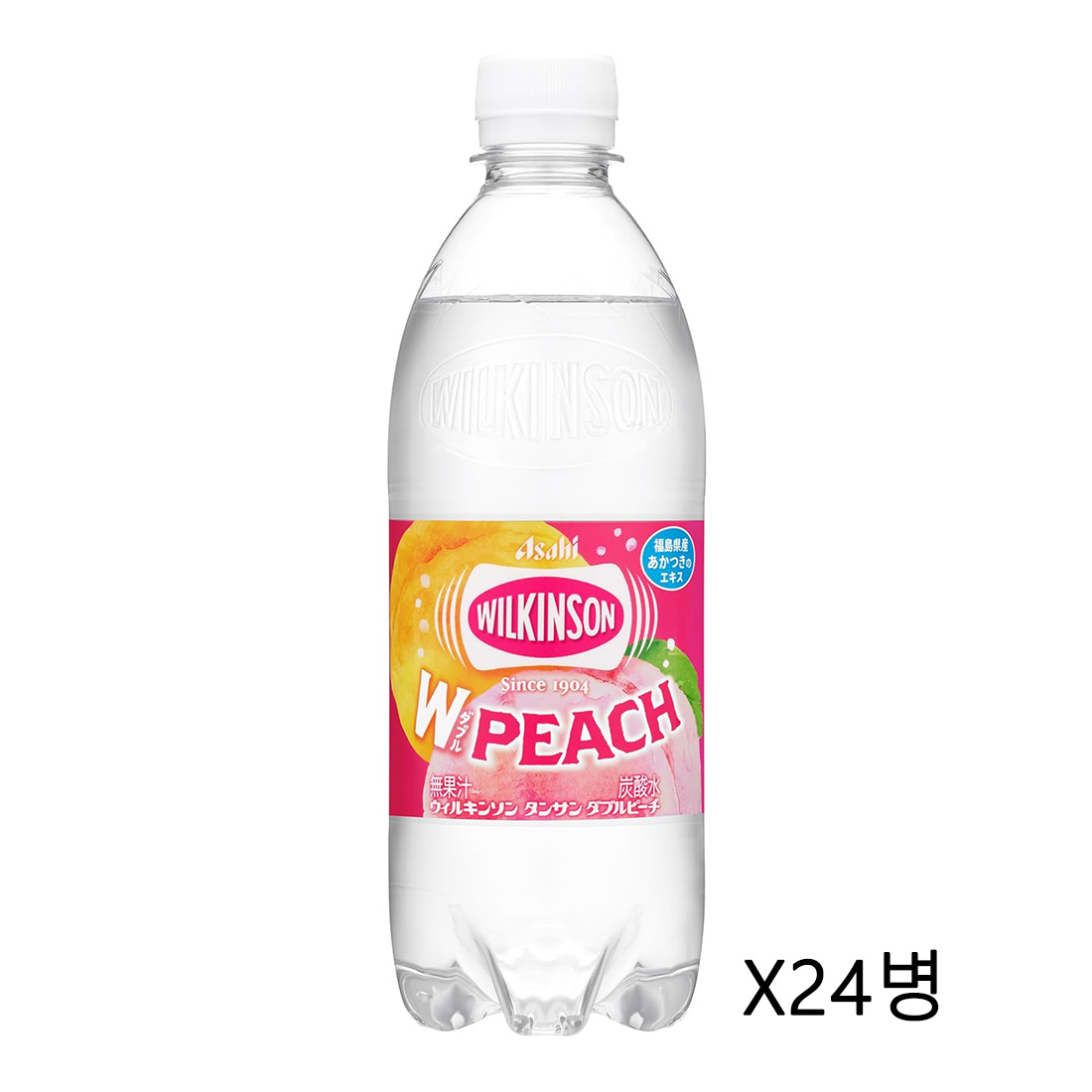 아사히 음료 윌킨슨 탄산 더블 복숭아 500ml×24병