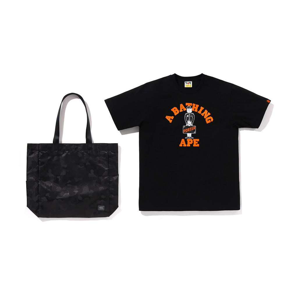 베이프 X PORTER STAND 반팔티 TEE & TOTE BAG SET 1L23-110-925 - 상세 이미지 2