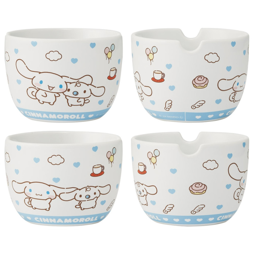 스케이터 산리오 시나모롤 캐릭터 도자기 돈부리 그릇 젓가락 세트 CHBWH1 - 주방·식기 - 하카타몰