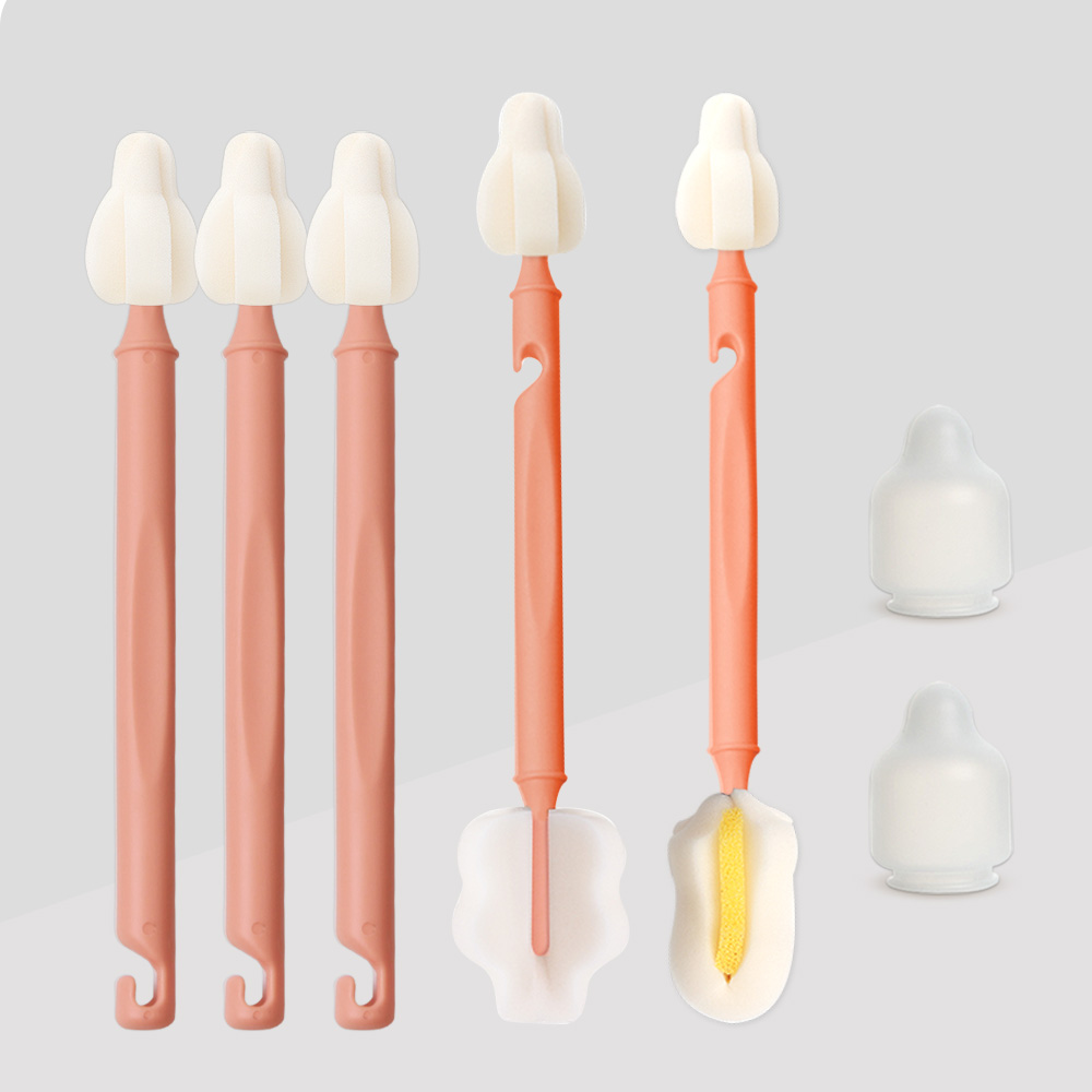 하이비 몽글이 젖병 젖꼭지 텀블러 빨대 세척 솔 브러쉬 혼합 세트 - 상품 이미지