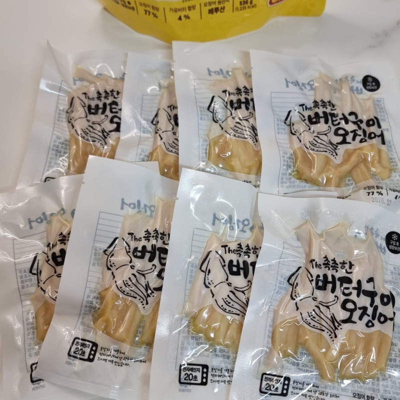 촉촉한 버터구이 오징어 8팩 536g 부드러운 안주 간식 - 상세 이미지 2