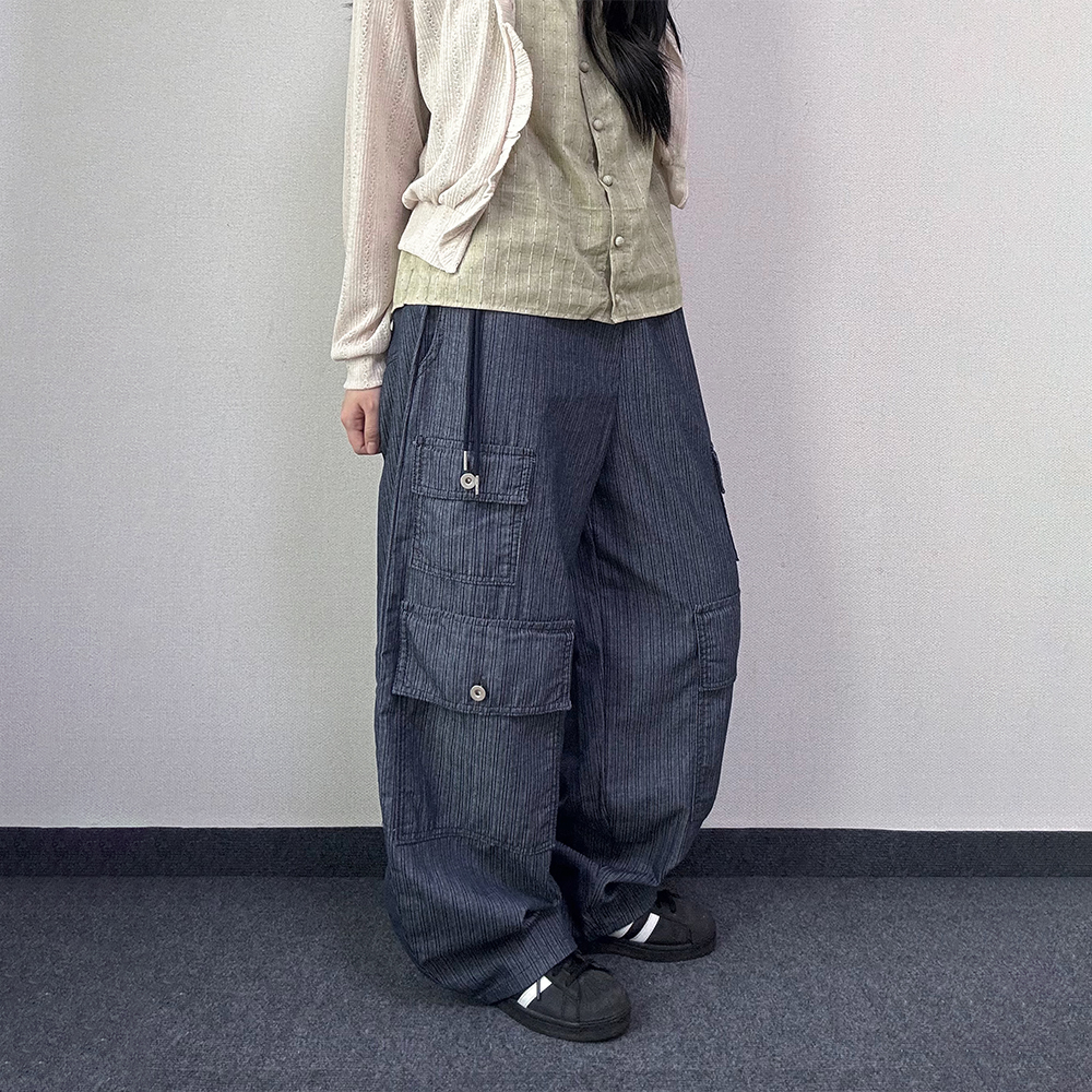 리안 논페이드 스트링 카고 팬츠 [2Color] - 상품 이미지