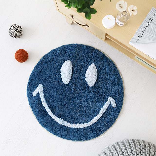 LAUF 스마일 러그 60cm 베이직 블루 2170.4106, 60x0.5cm