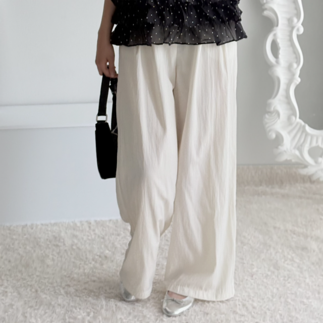 바스락팬츠 와이드팬츠 찰랑바지 - 상세 이미지 5