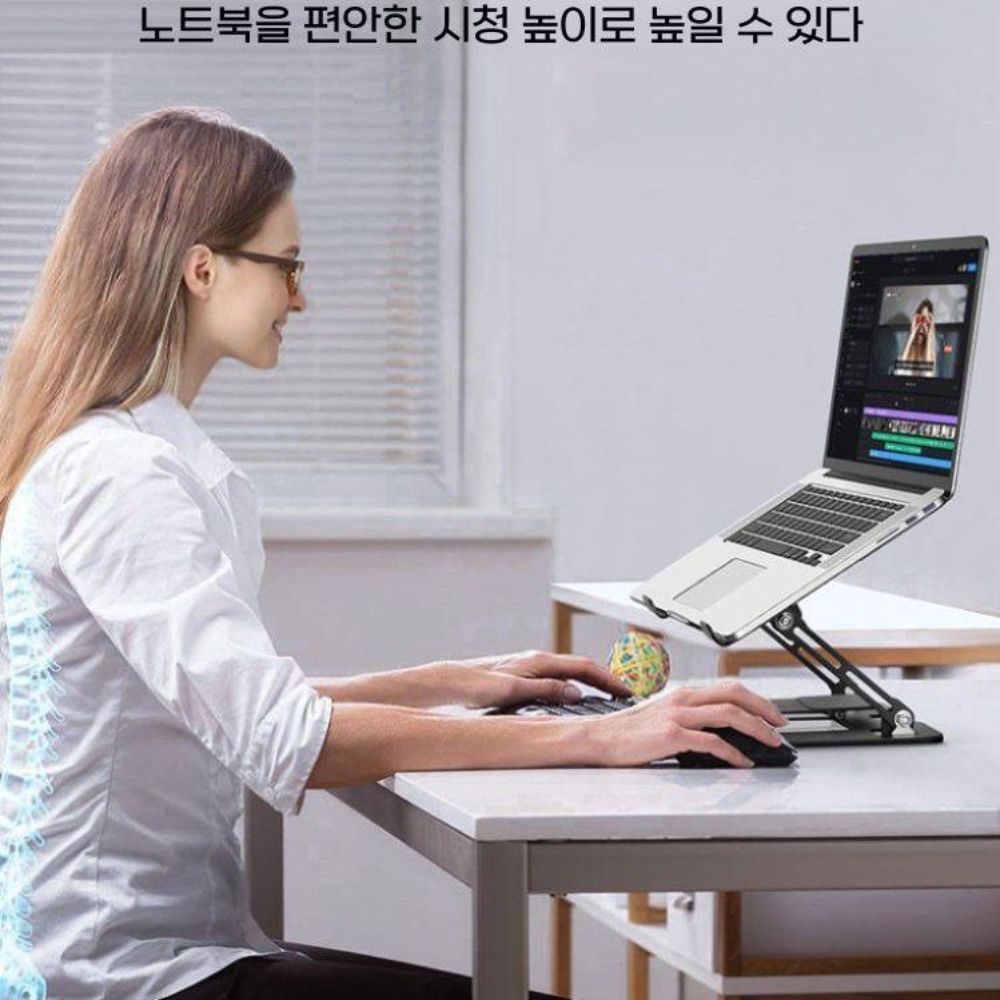 게이밍 노트북 냉각 높이 조절 리프팅 듀얼 핸드폰 거치대 - 상세 이미지 5