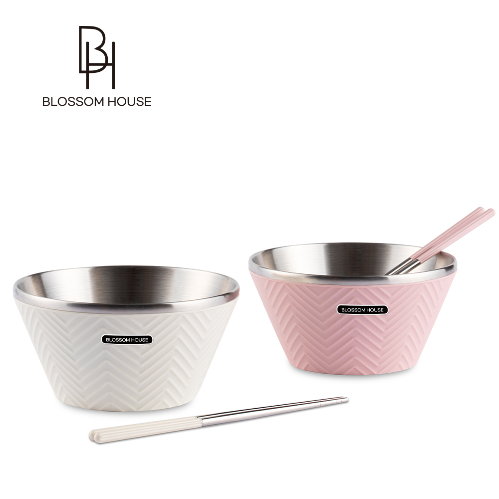 블라썸하우스 면기 냉면 라면 비빔밥 깊은 그릇 2P+젓가락 2벌 세트 - 상세 이미지 2