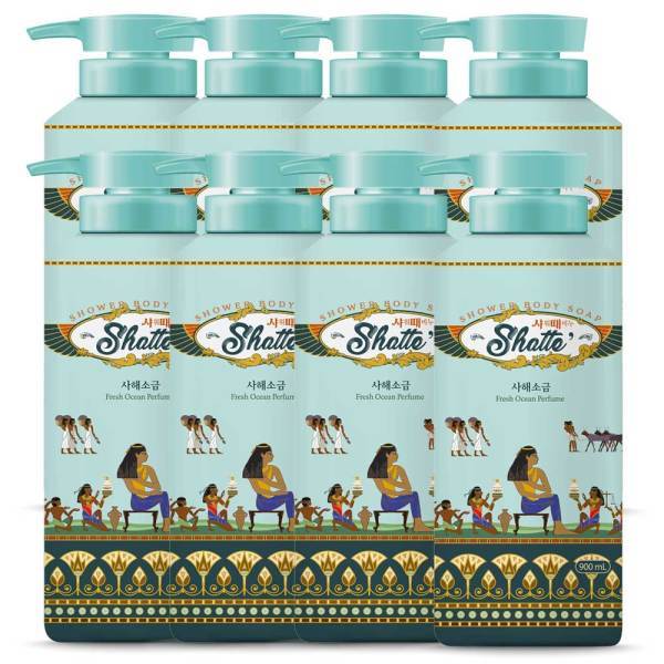 무궁화 샤워때비누 900ml 사해소금 8개 (1BOX) 바디워시 바디클렌저 각질케어 : 포레둘상점