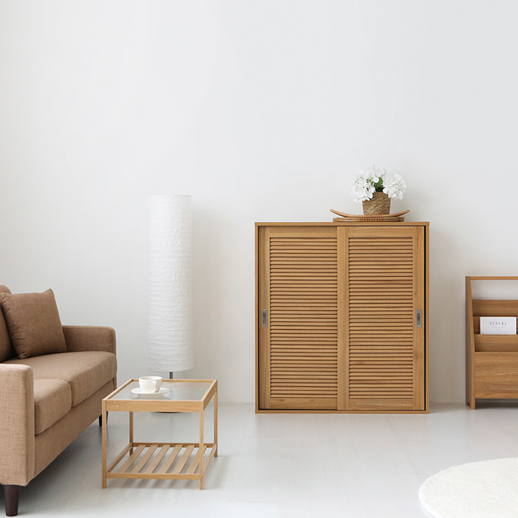 벨로인 좁은 2문 수납장 SHBM110100 1000x350x1100mm, 5단, 캄포어베니어 7503.9121 - 상세 이미지 3