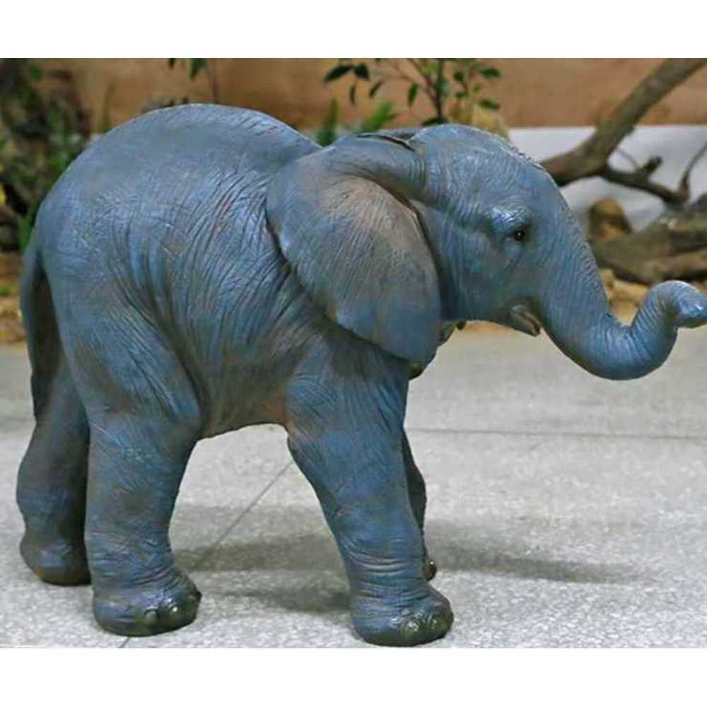 코끼리 동물 모형 공원 정원 조경 장식품 동물원 조형물 48cm - 상품 이미지