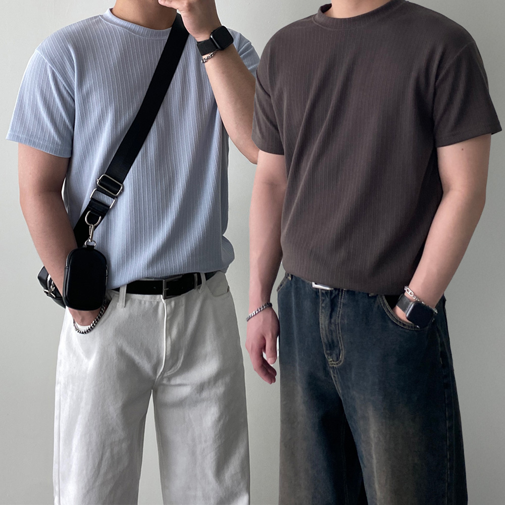1+1 머슬핏반팔 쿨티셔츠 기능성반팔 - 상품 이미지