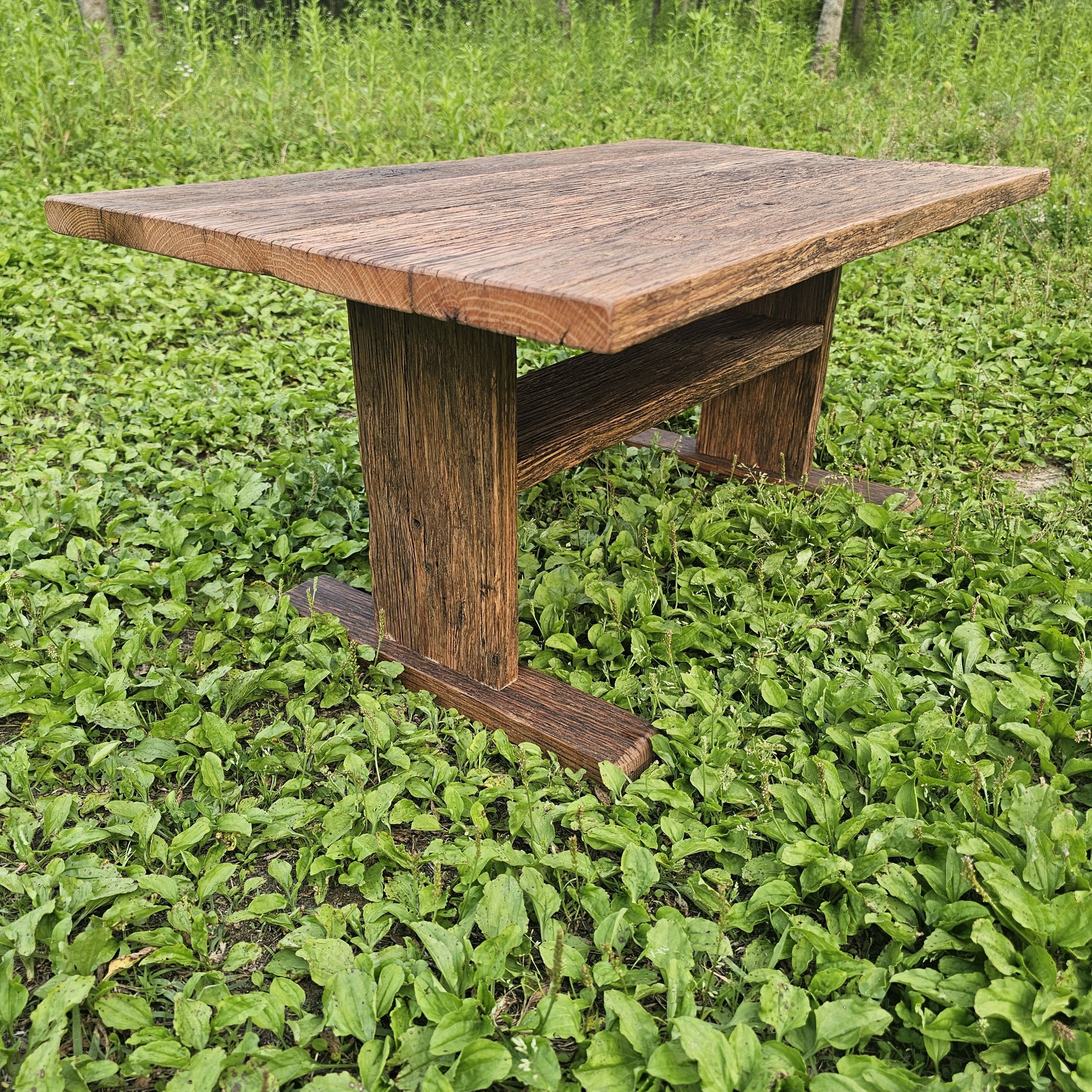 100년 이상 된  올드오크 미니 빈티지 오크 고재 거실 커피 좌식 티 테이블 주문제작