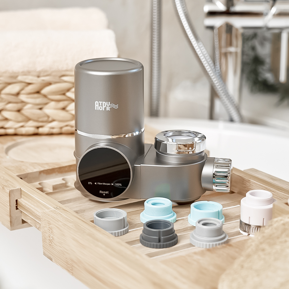 아토퓨어 아기 수전 워터탭 정수 온도표시 필터 잔류염소 녹물 중금속 제거