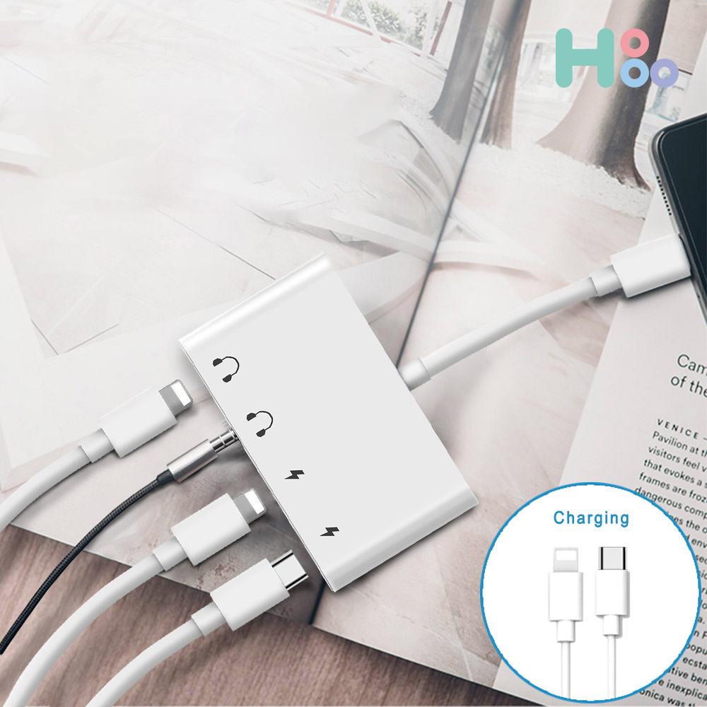 아이폰 이어폰 듀얼 멀티 젠더 라이트닝8핀 3.5MM 018p