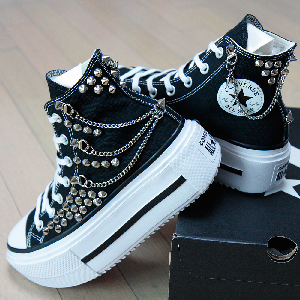컨버스 리프트 더블 스택 스터드 & 체인 CONVERSE LIFT Double Stack with Studs & Chains 커스텀 컨버스 - 상세 이미지 5