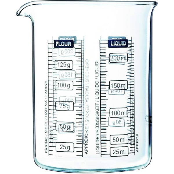 Pyrex 비커 실험용 용기 베이킹 실험실 파이렉스 250ml 주방 계량 혼합 : 부자고래10호점