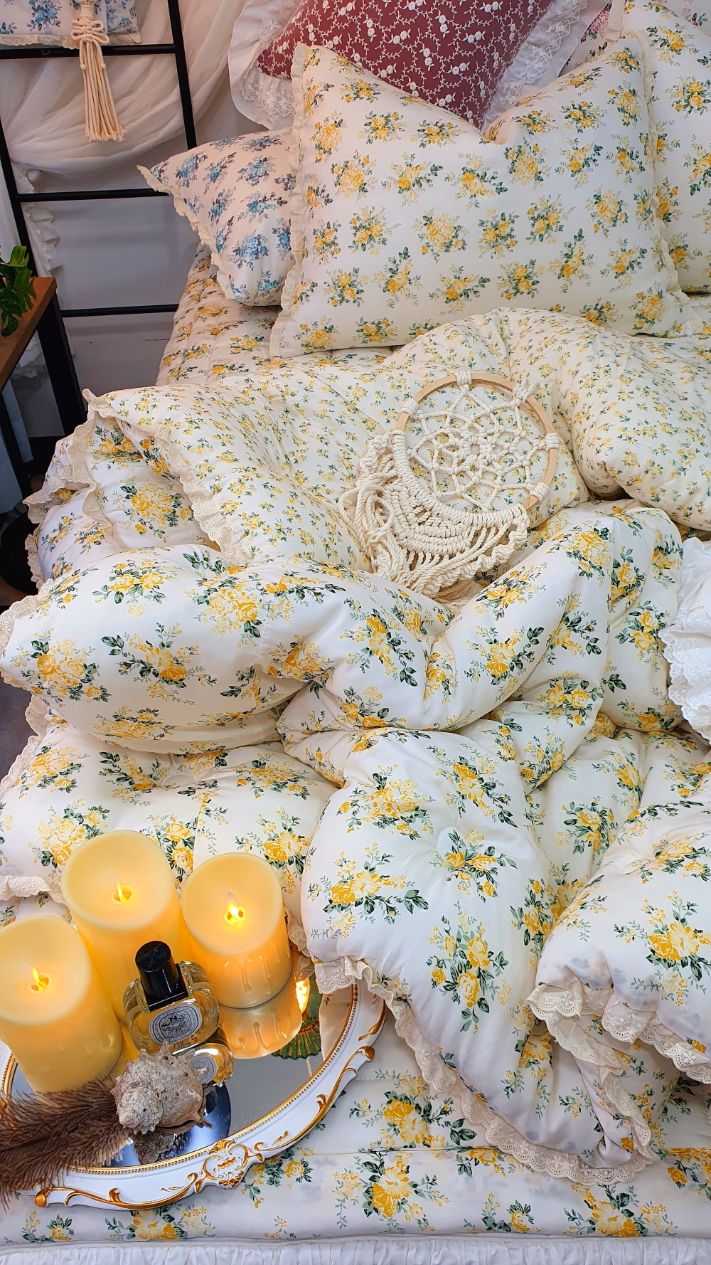 모달이불 알러지케어 봄이불 먼지없는이불 꽃무늬