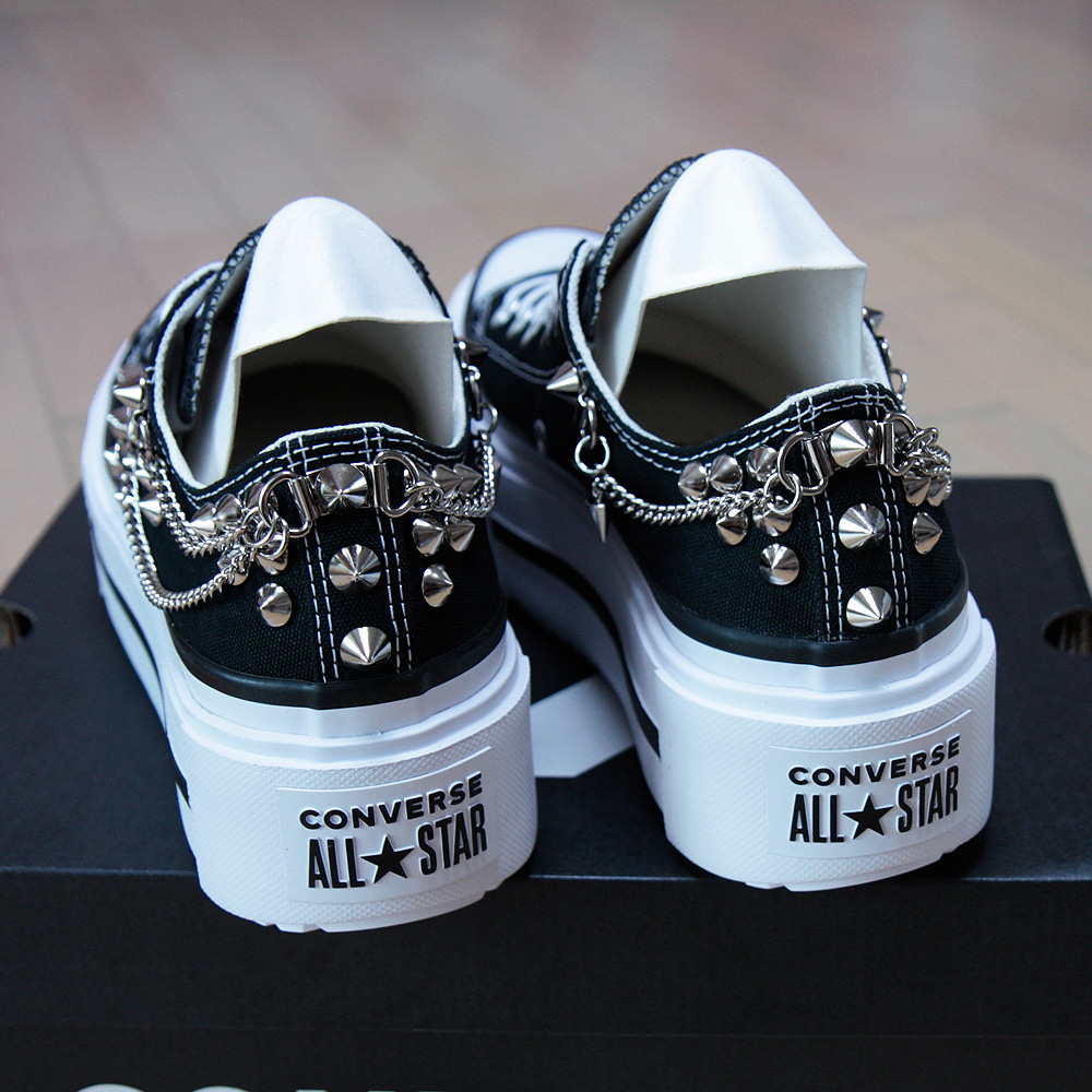 컨버스 리프트 더블 스택 로우탑 스터드 & 체인 CONVERSE LIFT Double Stack with Studs & Chains 커스텀 컨버스 이미지 7