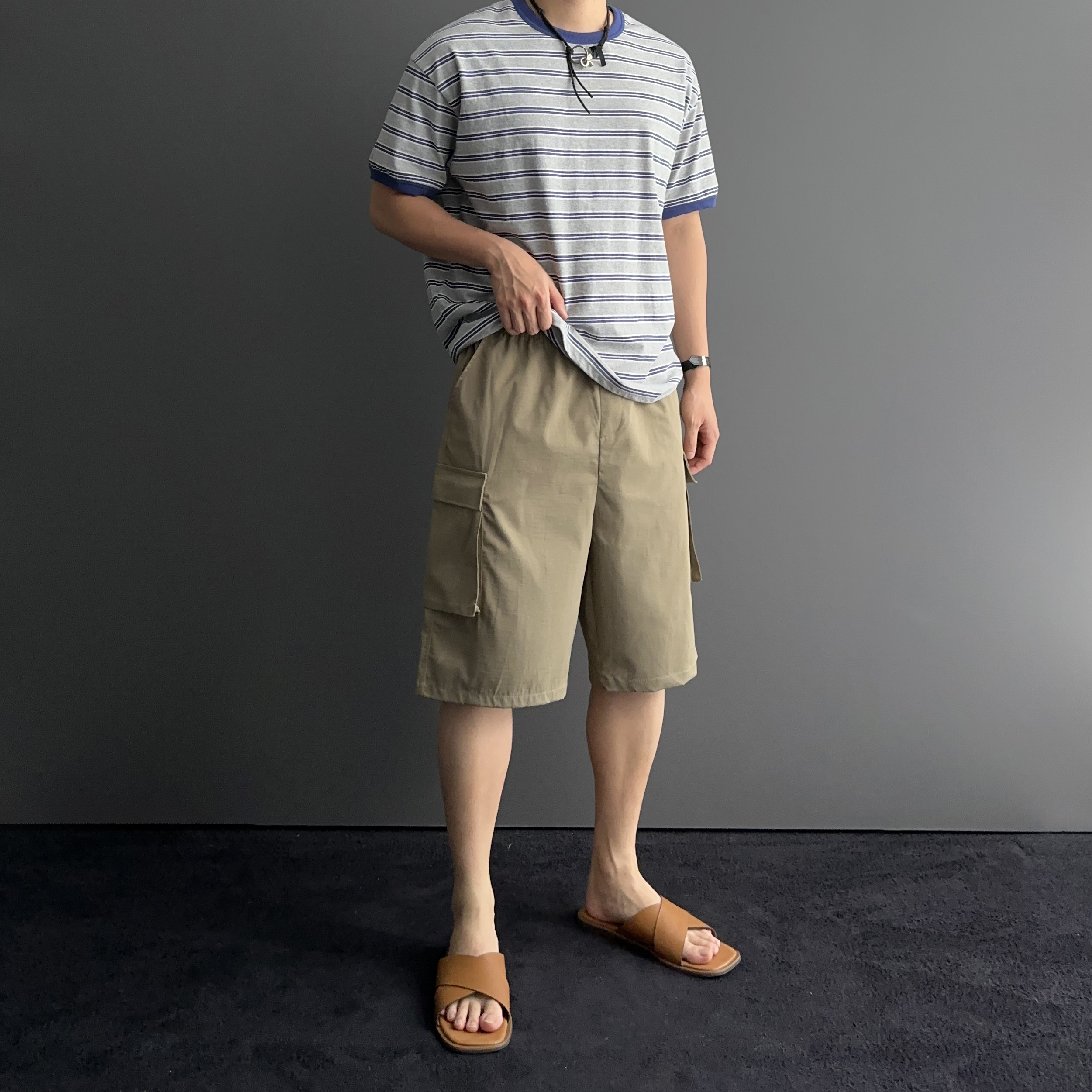 1+1 나일론반바지 카고반바지 6부반바지 - 상세 이미지 4
