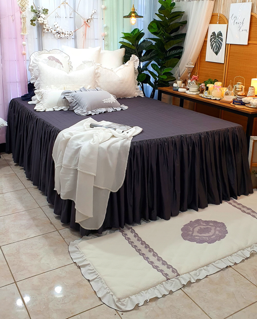 프릴 라지킹 침대스커트 베드스커트맞춤 돌침대커버