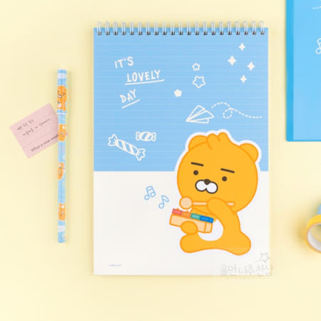 [고마음샵] 카카오 리틀프렌즈 러블리 신학기 상철스프링노트 라이언 초등노트 캐릭터공책 깔끔한노트 노트지 학생노트