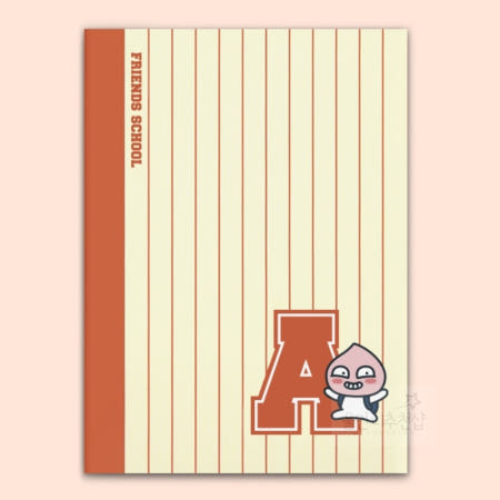 [고마음샵] 카카오 스쿨테마 사이드컬러PUR노트 어피치 107x150mm 모눈노트 잘펴지는노트 독서기록장 독서노트 어린이노트