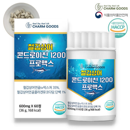 [참굿즈] 철갑상어 콘드로이친 1200 프로맥스 600mg x 60정 1개월분 (복수구매)