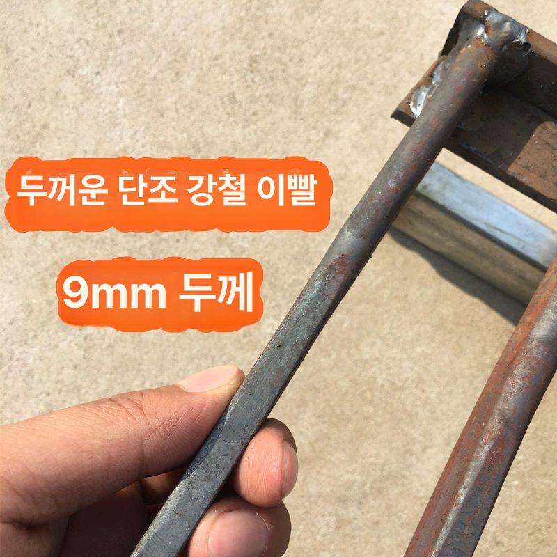 로타리삽 마늘 수확 가정용 갈퀴 삼지창 농기구 도라지창 4치 단조 경운기 - 상세 이미지 5