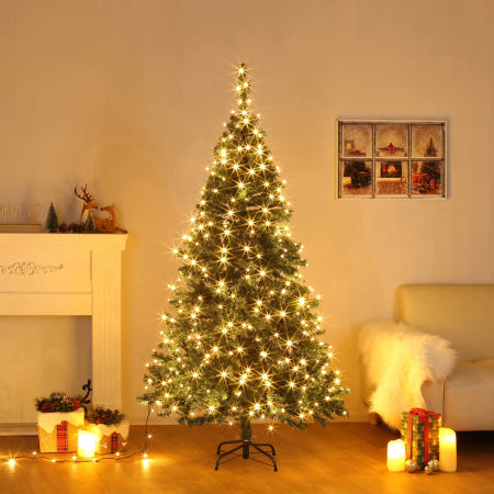 [혜명잡화마트] 트리 LED전구 300구 웜색 180cm 매장크리스마스트리 소아과 크리스마스장식 행사용 장식볼