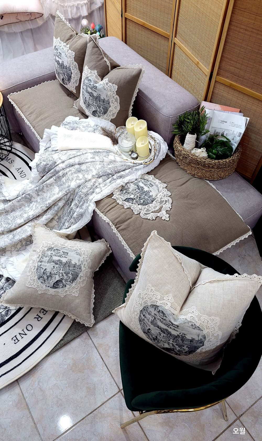 쇼파패드4인용 3인용 흙 돌쇼파패드 매트 소파커버제작 뜨왈