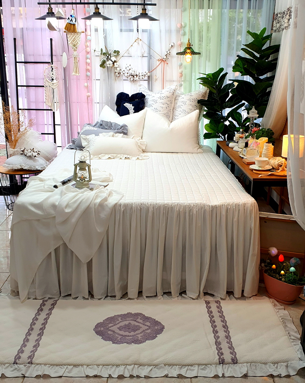 프릴 라지킹 침대스커트 베드스커트맞춤 돌침대커버