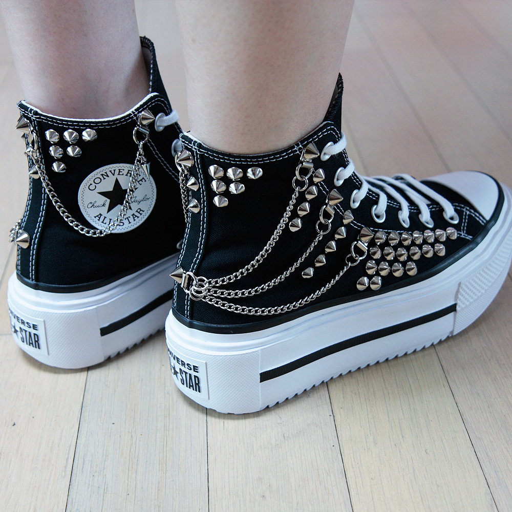 컨버스 리프트 더블 스택 스터드 & 체인 CONVERSE LIFT Double Stack with Studs & Chains 커스텀 컨버스 이미지 8